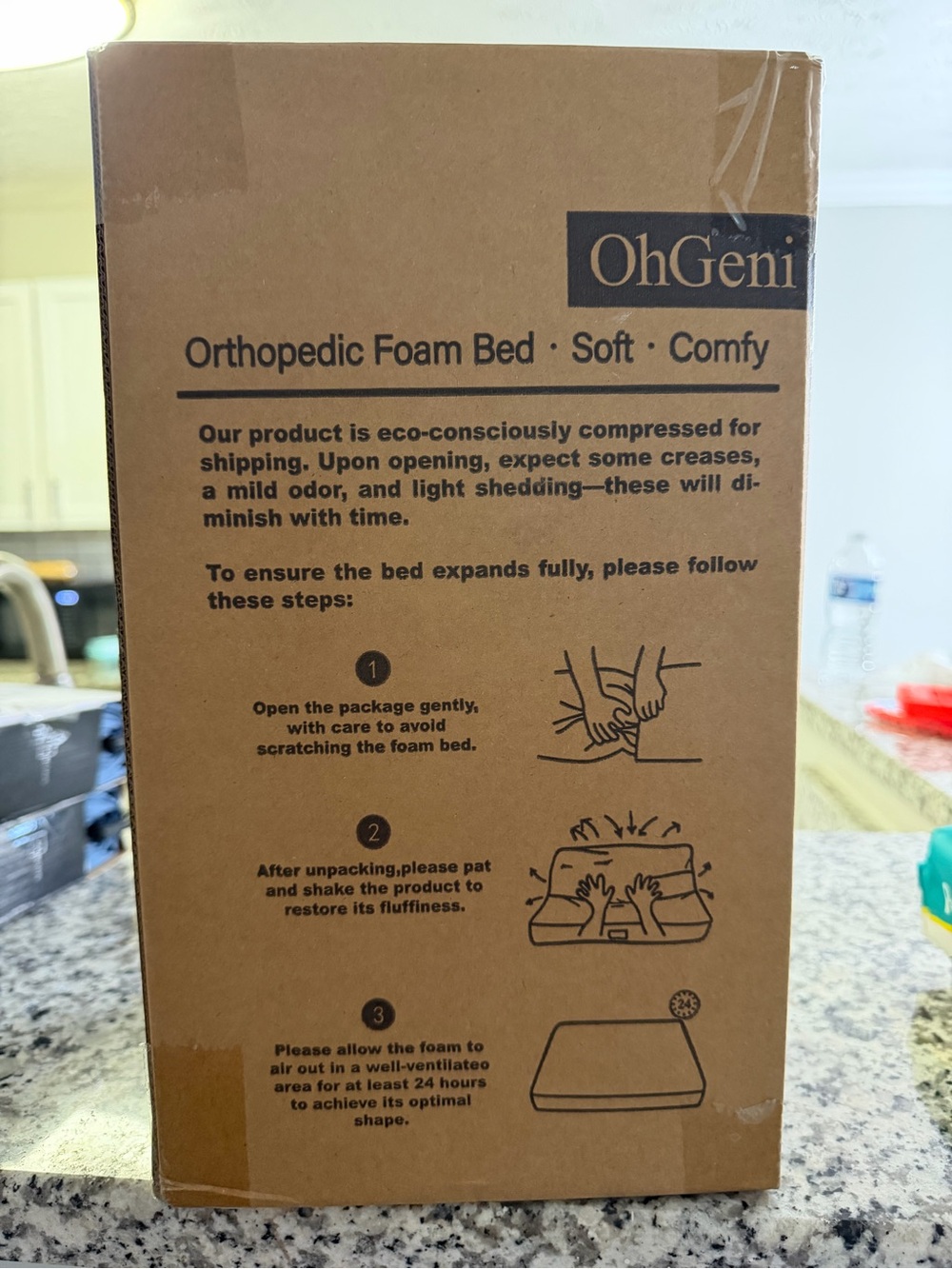 Orthopedic Foam Bed - Soft Comfort (Brown Cardboard Packaging)